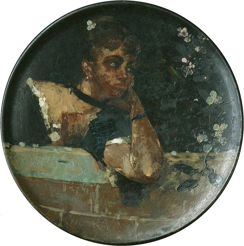 Ragazza al muro del giardino (1879) - Bowdoin College Museum of Art